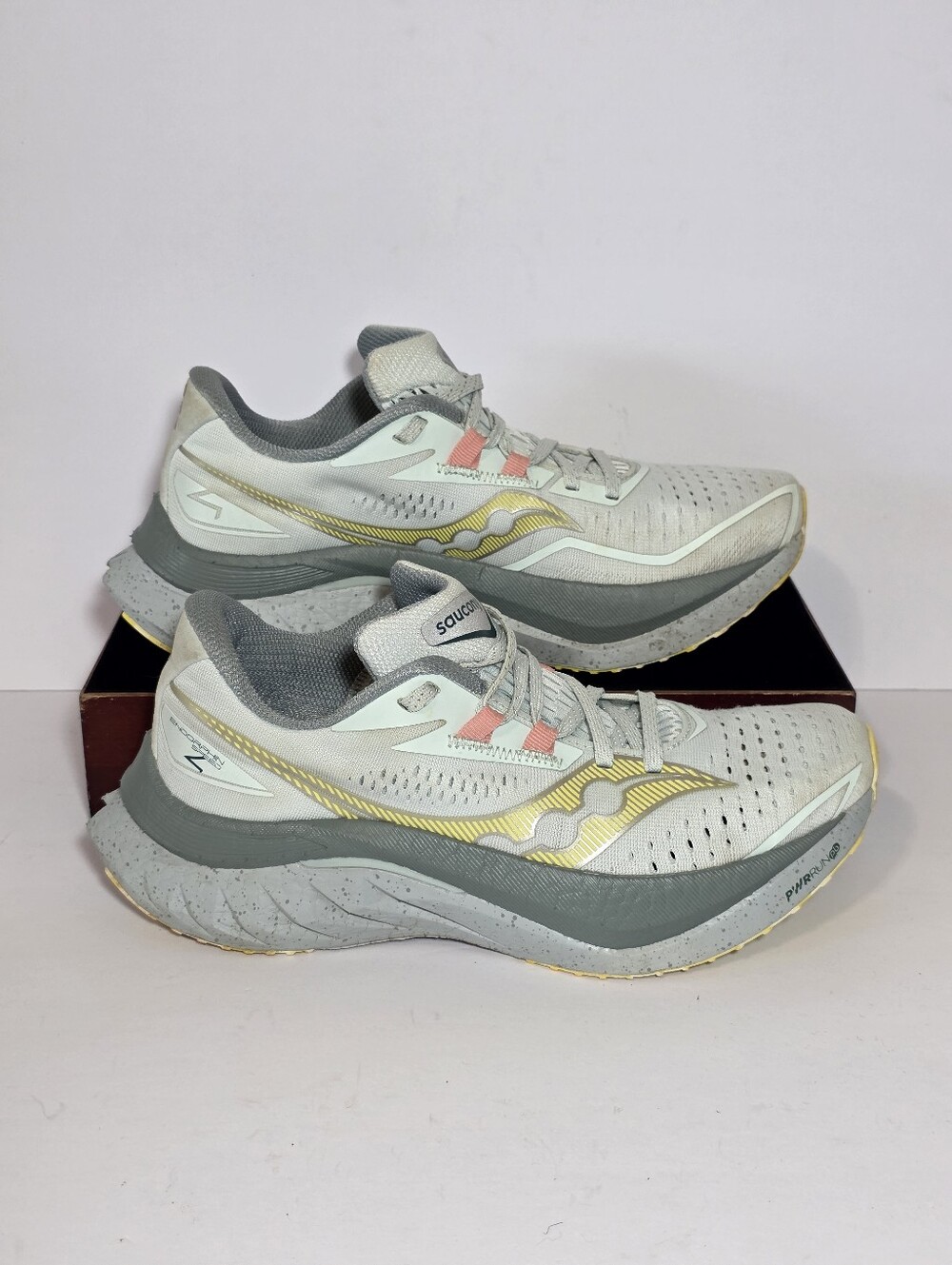 No Insoles-Saucony Endorphin Speed 2 Womens Running Shoes Sz 8 Light Blue Yellow